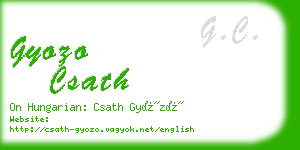 gyozo csath business card